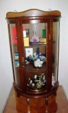Estuche Curio de Vidrio Curvo, Gabinete de Exhibición - Pared y Mesa, Clásico/De Colección segunda mano  Embacar hacia Mexico