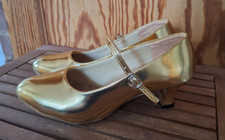 Goldene tanzschuhe ledersohle gebraucht kaufen  Wendelstein