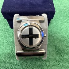 Swatch Irony AG relógio feminino 2001 mostrador cruzado pulseira aço inoxidável F00, usado comprar usado  Enviando para Brazil
