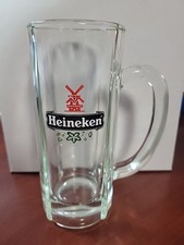 Caneca de vidro vintage Heineken Beer Stein moinho de vento Holanda 6" grosso pesado Pilsner comprar usado  Enviando para Brazil