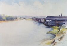 Original watercolour riverside for sale  WIRRAL