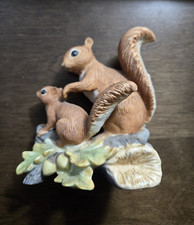 Usado, Estatueta bisque vintage HOMCO esquilo mãe bebê em carvalho decoração natureza #1457 comprar usado  Enviando para Brazil