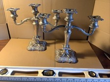 Pair silver plated for sale  ASHBY-DE-LA-ZOUCH