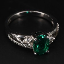 Sterling silver emerald for sale  USA