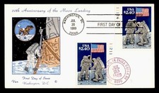 DR WHO 1989 FDC SPACE MOON PRIORITY $2.40 PLACA # VAN CACHET COLORIDO À MÃO M36521 comprar usado  Enviando para Brazil
