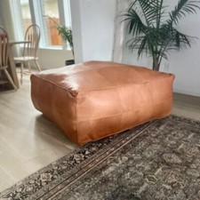 Footstool pouffe leather for sale  WALSALL
