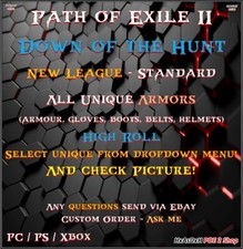 ✨Path of Exile 2✨Todas as Armaduras Exclusivas✨Nova Liga✨High Roll✨Dawn of the Hunt✨POE2✨ comprar usado  Enviando para Brazil