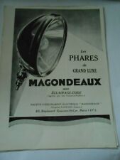 Publicité 1928 phares d'occasion  La Verpillière