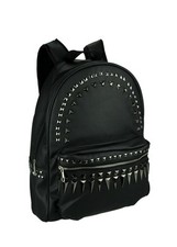 Mochila para laptop da moda de vários bolsos cravejada preta com arranhões e dentes, usado comprar usado  Enviando para Brazil