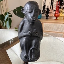 Usado, Garrafa de mezcal vintage Oaxaca Barro Negro macaco – Decantador Chango preto raro comprar usado  Enviando para Brazil