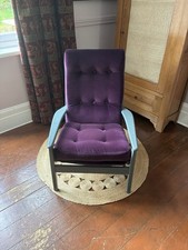 Velvet armchair excellent for sale  HUNTINGDON