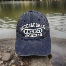 Boné de beisebol Mackinac Island Michigan Great Lakes carruagem puxada por cavalo tamanho Yth comprar usado  Enviando para Brazil