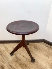 Banqueta de piano vintage ajustável, metal e baquelite cadeira giratória, suporte para plantas comprar usado  Enviando para Brazil