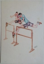 Cartolina corsa atletica usato  Roma