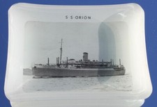 ORIENT LINE ART DÉCO NAVIOS LEMBRANÇA SS PRATO DE ALFINETE DE VIDRO ORION C-1930'S comprar usado  Enviando para Brazil