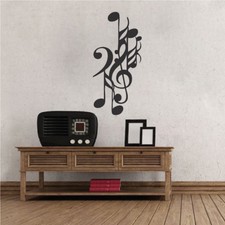 Adesivo de parede arte notas musicais papel de parede agudo baixo clave nota design removível, b26 comprar usado  Enviando para Brazil