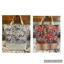 Bolsa tote de fraldas Natal Poinsétias & Manjedoura reversível lavável mercado de algodão comprar usado Bolsa tote de fraldas Natal Poinsétias & Manjedoura reversível lavável mercado de algodão comprar usado  Enviando para Brazil