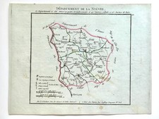 Carte département nièvre d'occasion  Paris VI