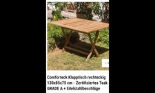 Gartenklapptisch teakholz natu gebraucht kaufen  Leimen