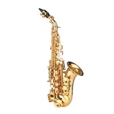 Usado, Saxofone soprano Bb laca dourada sax de latão com estojo de instrumentos bocal pescoço comprar usado  Enviando para Brazil