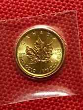 Moneda de 5 dólares Canadá 2019 hoja de arce de oro fino de 1/10 oz en sello de acuñación amarillo de 14 k bien estado segunda mano  Embacar hacia Argentina