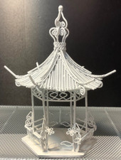 Acessório gazebo vintage para casa de bonecas fio branco metal jardim pátio comprar usado  Enviando para Brazil