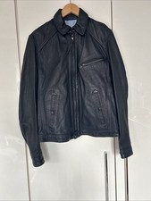 Blue leather jacket for sale  WORTHING