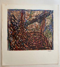 Riopelle litografia originale usato  Forio