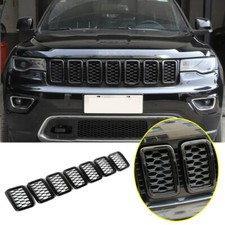 Para 2017-2021 Jeep Grand Cherokee brilho preto grade frontal inserção acabamento de anel de malha comprar usado  Enviando para Brazil