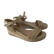 Sandálias femininas Ramarim Gold Espadrille cânhamo, tamanho 7 - Usado, usado comprar usado  Enviando para Brazil