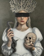 Justyna Gostyńska-Słowiańskie Strachy "Marzanna"-obraz akrylowy na płótnie 40x50 na sprzedaż  PL