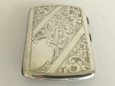 Solid silver cigarette for sale  WISBECH