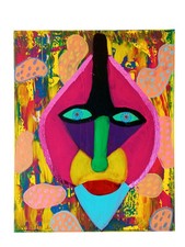 Tableau abstrait coloré d'occasion  Allaire
