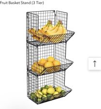 Suporte de frutas 3 camadas suporte de parede cozinha armazenamento organizador dobrável multiuso, usado comprar usado  Enviando para Brazil