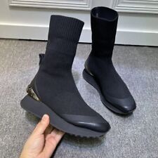 Meias esportivas femininas de retalhos de malha elástica tornozelo muffin botas plataforma comprar usado  Enviando para Brazil