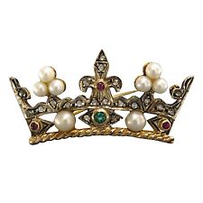 Spilla corona oro usato  Modena