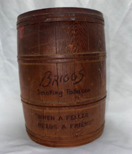 Barril umidificador vintage Briggs tabaco fino envelhecido na madeira com tampa comprar usado  Enviando para Brazil