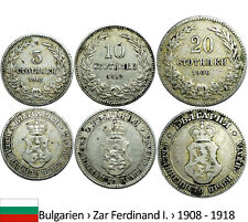 KMS Bułgaria car Ferdynand I.  1908 - 1918 (5 Stotinki - 20 Stotinki) na sprzedaż  Wysyłka do Poland