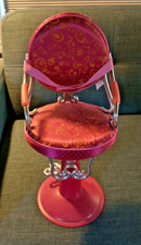 Cadeira de salão de beleza boneca American Girl roxa rosa assento de salão de cabeleireiro paisley comprar usado  Enviando para Brazil