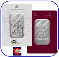 Barra de prata 2025 Germania & The Royal Mint THOR UK Norse Gods Series 1 oz com ensaio comprar usado  Enviando para Brazil