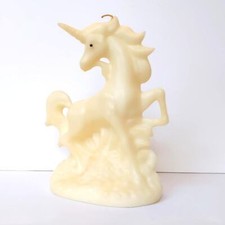 Vela decorativa vintage de cera unicórnio cavalo - Branco não usado - Presente para amante de unicórnio comprar usado  Enviando para Brazil