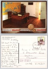 Cartão postal 2014 c24317 Gabinete de Oskar Schindler Cracóvia Polônia selo comprar usado  Enviando para Brazil
