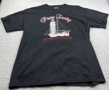 Vintage King Cotton TShirt Mens 2XL Gray Pirates Landing Port Isabel Lighthouse comprar usado  Enviando para Brazil