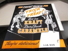 Máscara de Halloween Kraft caramelo doce década de 1950 pirata loja de monstros pôster de exibição comprar usado  Enviando para Brazil