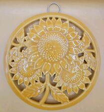 Amarillo Girasol ODI Hierro Fundido 8 3/8" Trivet Soporte Maceta Campo Granja Decoración segunda mano  Embacar hacia Argentina