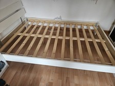 Holzbett weiß 140x200 gebraucht kaufen  Schwerin