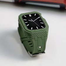 Kit de mod AP padrão fibra de carbono estojo pulseira de silicone esportiva para Apple Watch 8 7 6 comprar usado  Enviando para Brazil