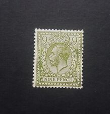 GB-KG5 1912-24 9d verde oliva sem marca de charneira SG 393a CAT £225 comprar usado  Enviando para Brazil