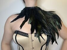 Black feather collar for sale  LONDON