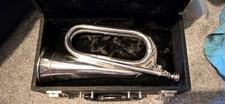 Silver plated bugle for sale  SPALDING